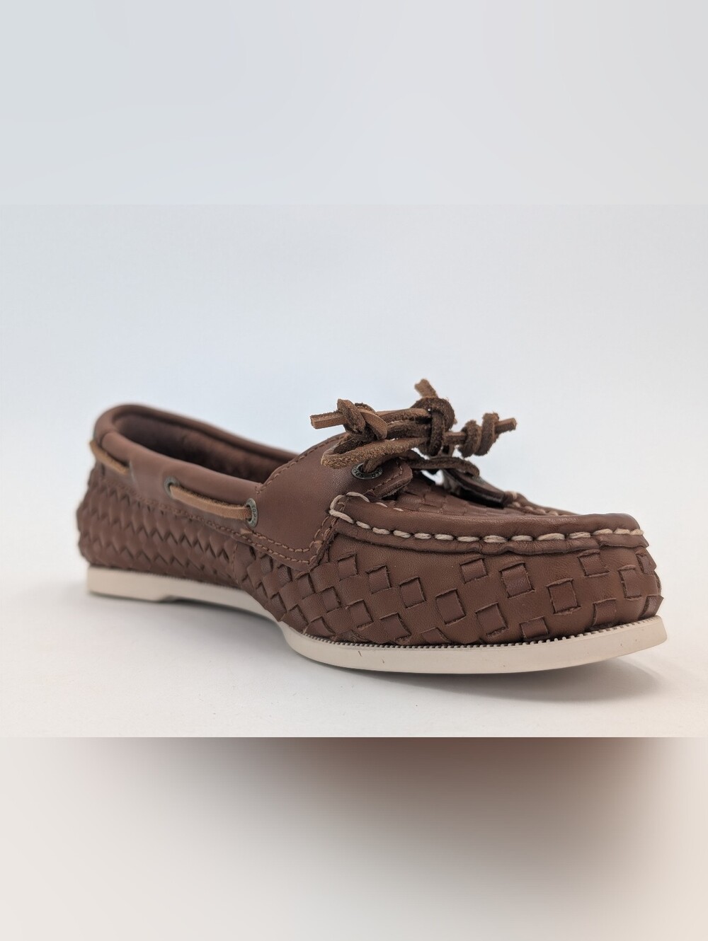 NEW Sperry Top-Slider Audrey Size 6.5M Women's Cognac Brown Leather Loafers - Picture 5 of 17
